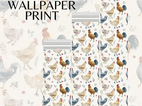 CHICKEN PRINT | Lily-Valley Wallpapers
