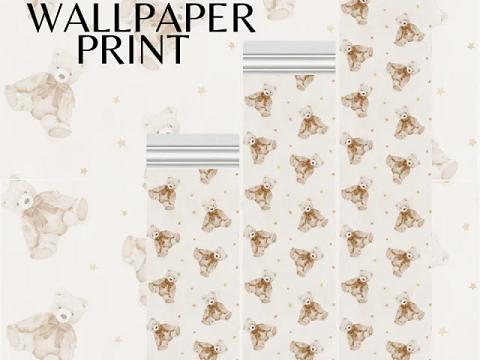 TEDDY BEAR WALLPAPER PRINT | 8 Swatches