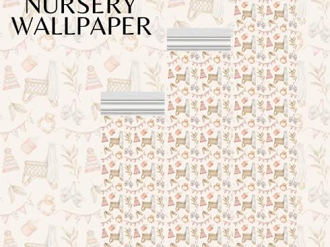 PINK NURSERY WALLPAPER | Lily-Valley Wallpapers