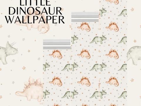 LITTLE DINOSAUR WALLPAPER | Lily-Valley Prints