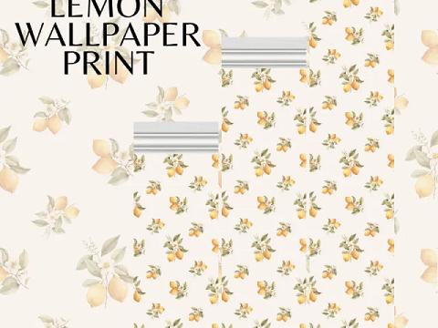 LEMON WALLPAPER | Lily-Valley Prints