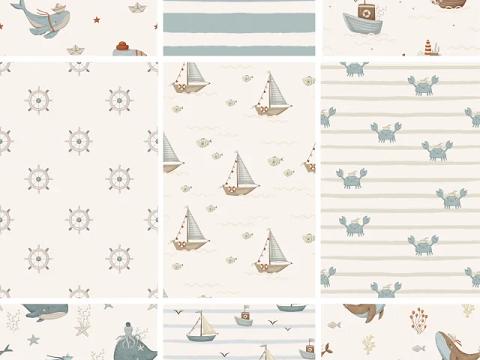 SEA VOYAGE COLLECTION | 9 Wallpaper Prints