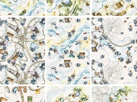 MAP COLLECTION | 9 Wallpaper Prints