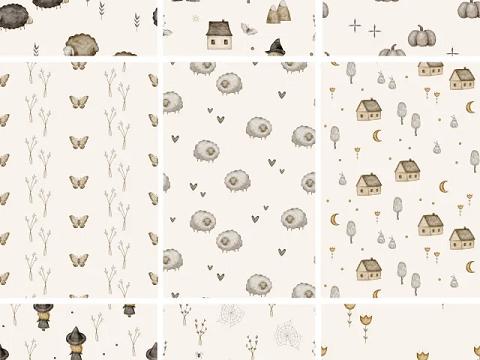 LITTLE WITCH COLLECTION: PART 01 | 9 Wallpaper Prints
