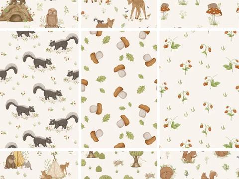 WOODLAND COLLECTION: PART 01 | 9 Wallpaper Prints