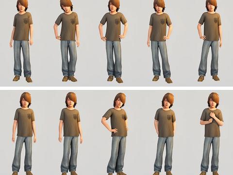 📑helgatisha Pose Pack N06 (Kids Conversion)