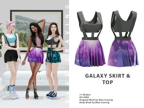 GALAXY SKIRT & TOP