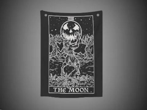 The Moon Tarot Card Tapestry