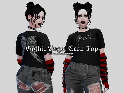 Gothic Angel Crop Top