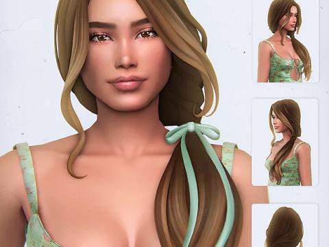 Naira Hairstyle (2 Versions) by simstrouble