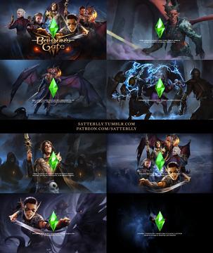 TS4 - Loading screens from Baldur's Gate 3 (pack 0)
