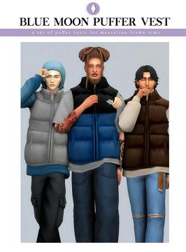 Blue Moon Puffer Vest Set