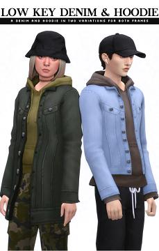 Low Key Denim & Hoodie Set