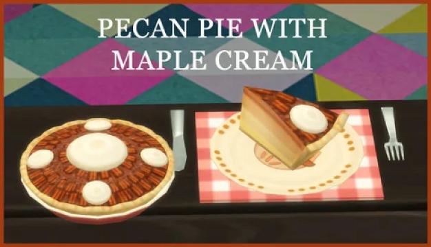 PECAN PIE WITH MAPLE CREAM