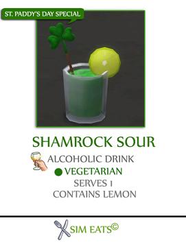 SHAMROCK SOUR COCKTAIL
