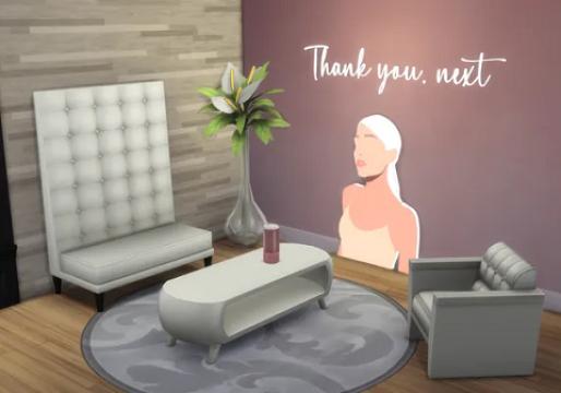 Set CC Sims 4 Gratuit : 2 Néons Ariana Grande ! / Sims 4 CC Free set : 2 Ariana Grande Neon Signs !