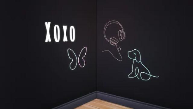 Néons Sims 4 customisés gratuits 💖 / Sims 4 Custom Neon Signs for free 💖