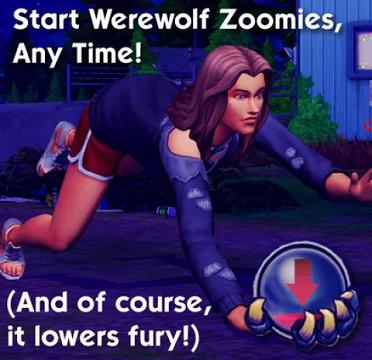 Start Werewolf Zoomies, Any Time! (And Lower Fury!)