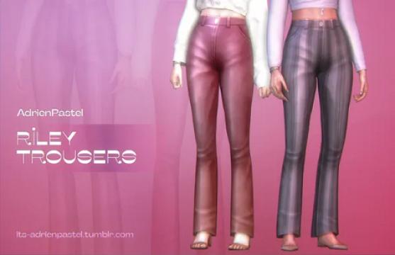 ‘Riley Leather Trousers’
