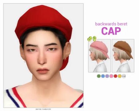BACKWARDS BERET CAP