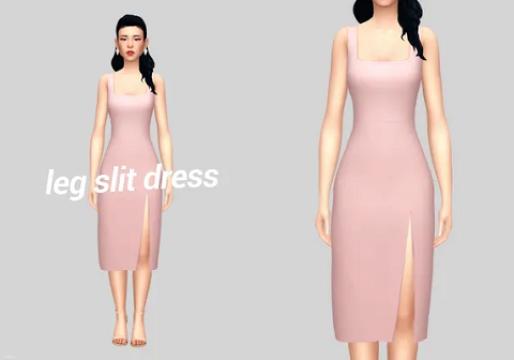 leg slit dress