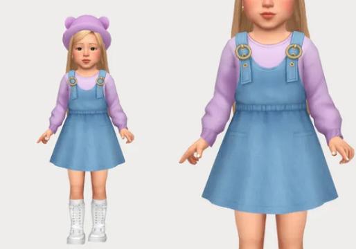 denim overall dress