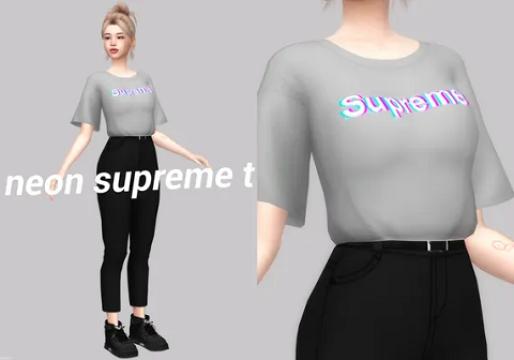 neon supreme tee