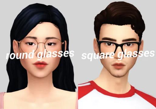 round + square glasses