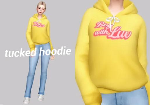 tucked hoodie