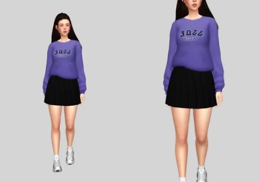 pleated skirt & sweater