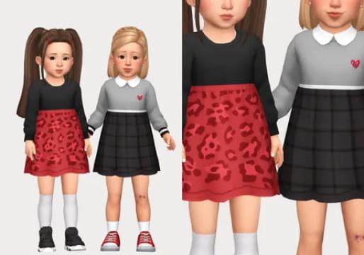 [+] collar dress & sweater dress