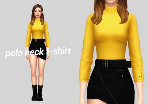 polo neck t-shirt