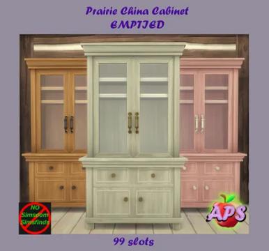 Prairie China Cabinet EMPTIED