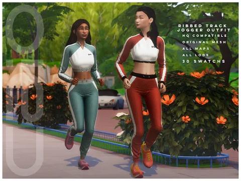Ribbed Track Jogger Outfit