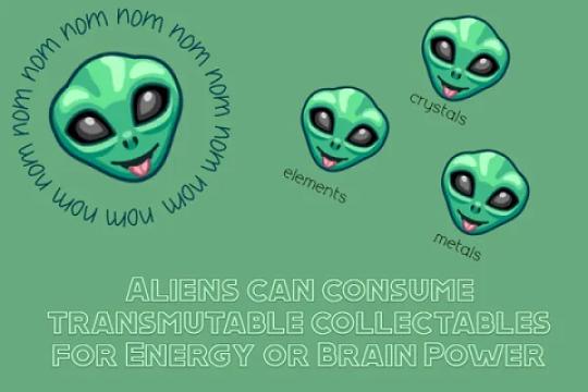 Aliens can consume transmutable objects kinda-TS3-style