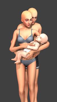 random infant poses