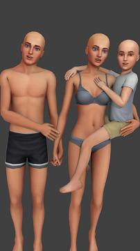 Three of us poses