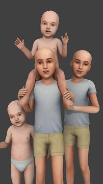 My little crew poses