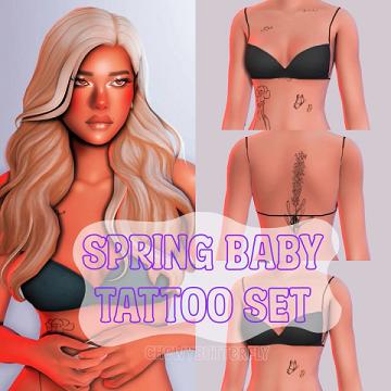 Spring baby tattoo set ?
