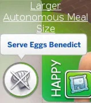 Larger Autonomous Meal Size