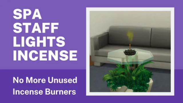 Spa Staff Lights Incense