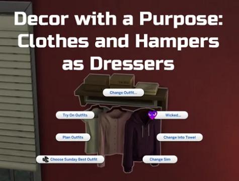 Decor With A Purpose: Clothes And Hampers As Dressers
