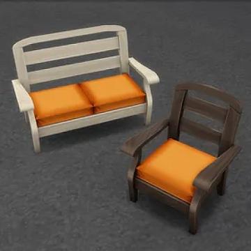 Wooden Lounger Set