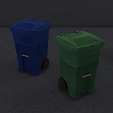 Wheeled Trash Bin Recolors