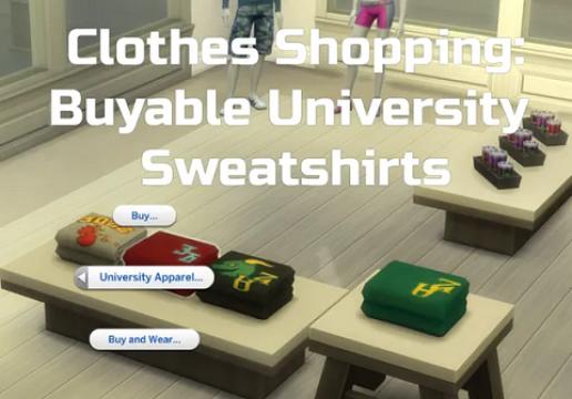 Clothes Shopping: Buyable University Sweatshirts