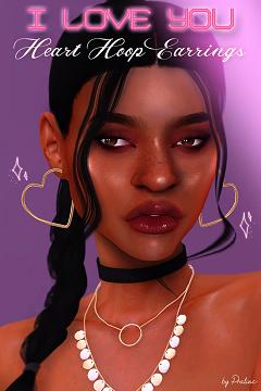 I LOVE YOU Heart Hoop Earrings