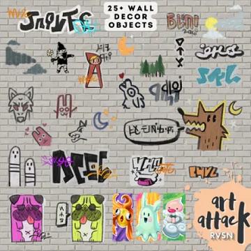 Art Attack Graffiti Decals