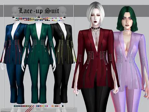 Lace-up suit