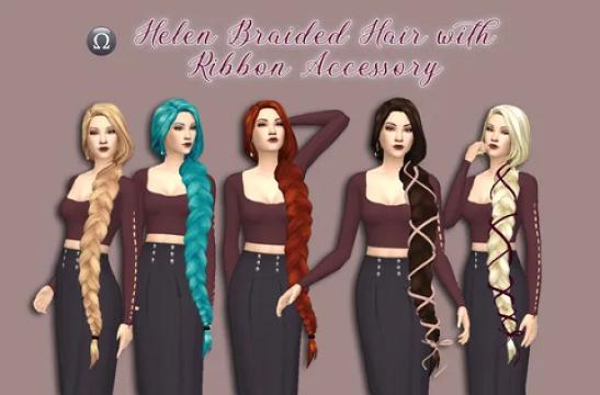 Helen Braided Hair with Ribbon Accessory
