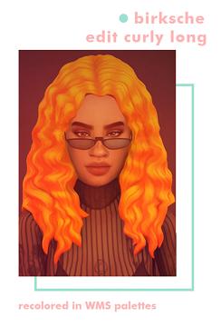 Birksche Edit Curly Long Middle Part Recolored